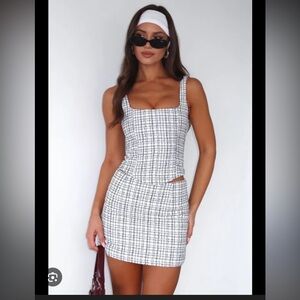 White Fox Boutique Holding Hands Tweed Set